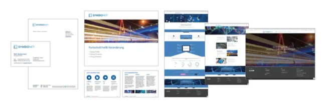 medien unserer corporate design entwicklung für it software unternehmen