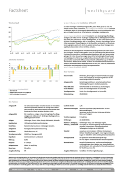 factsheet im corporate design des immobilien investment unternehmens für dessen real estate marketing