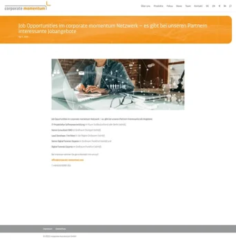 webdesign der newspost website für it-consulting unternehmen