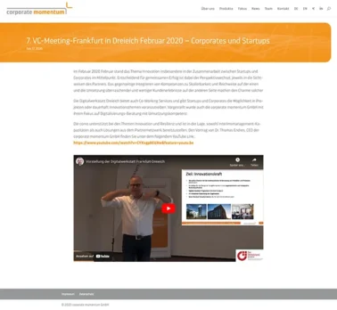 webdesign der videopost website für it-consulting unternehmen