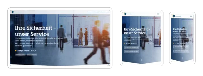website design und suchmaschinenoptimierung für sicherheitsdienste